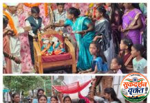 जुन्या रुढीपरंपरेची आठवण म्हणून धुमधडाक्यात लावला नेत्र दीपक बाहुला बाहुलीचे लग्न ; ऊद्देश- धोंडा धोंडा पाणी दे.