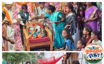 जुन्या रुढीपरंपरेची आठवण म्हणून धुमधडाक्यात लावला नेत्र दीपक बाहुला बाहुलीचे लग्न ; ऊद्देश- धोंडा धोंडा पाणी दे.
