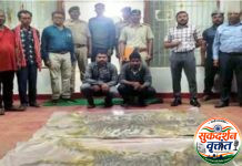 खाकी वर्दीचा आडोसा घेऊन थेट दोन वाघांच्या कातडीची तस्करी ; अहेरी च्या पोलीस शिपाई व होमगार्डला छत्तीसगडमध्ये अटक..!