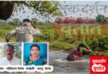 सावली तालुक्यातील व्याहाड (खुर्द) येथे शेतात काम करताना मधमाशांच्या हल्ल्यात पतीचा मृत्यू ; पत्नी गंभीर जखमी