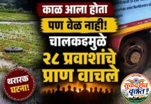 महामार्गावर थरार..! धावत्या एसटी बसचे चाक अचानक निखळले. 📍चालकाने अत्यंत प्रसंगावधान राखत बस नियंत्रणात आणल्यामुळे मोठा अनर्थ टळला.२८ जण बचावले.