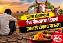 ऐन पोळ्याच्या दिवशी तरुण शेतकऱ्याची आत्महत्या ; दुष्काळामुळे ” या ” गावात पोळा भरलाच नाही तातडीने दुष्काळ जाहीर करण्याची मागणी